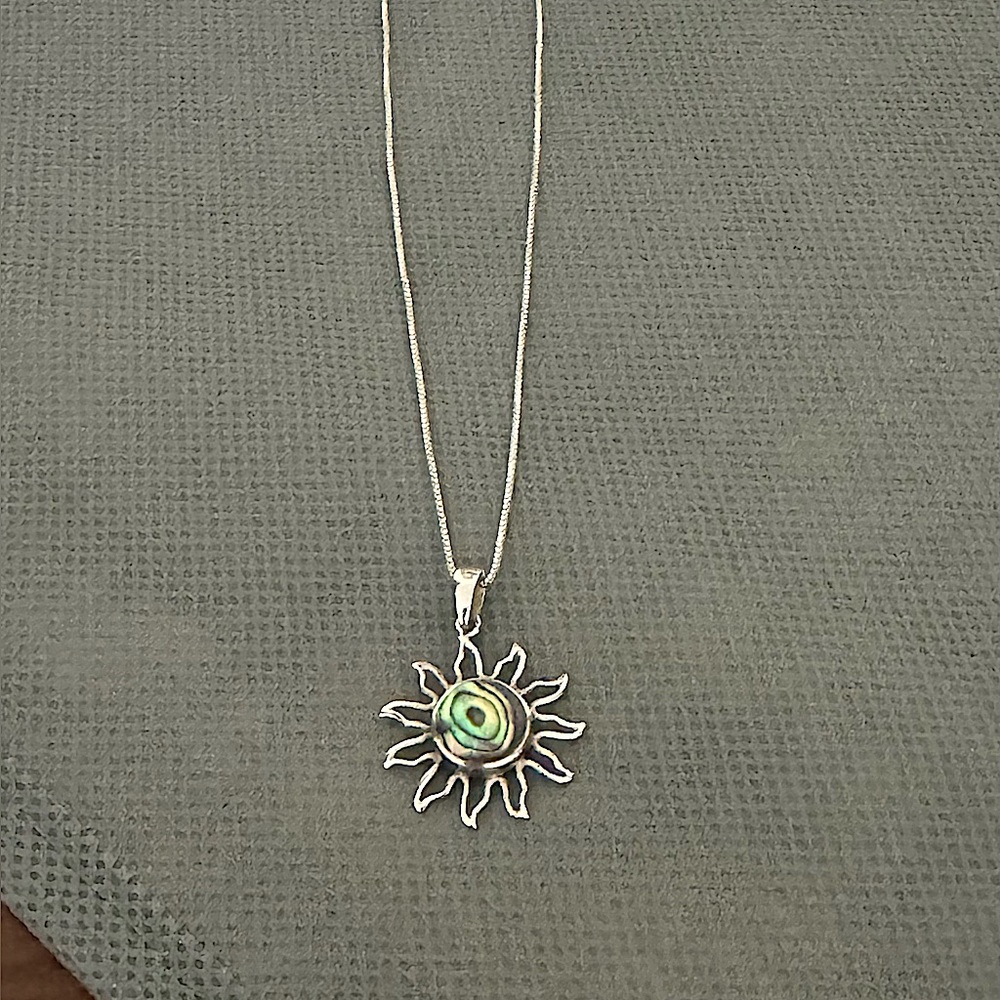 Abalone Necklace  - sterling silver